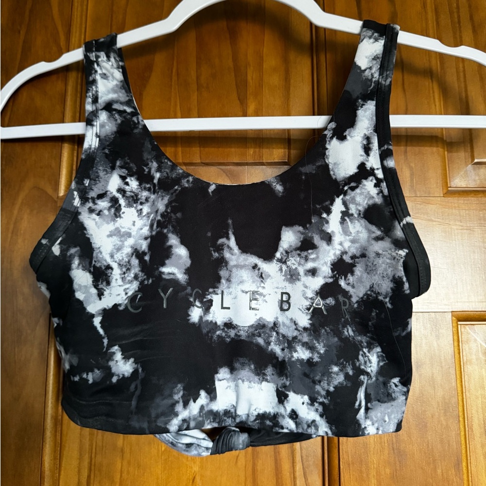Cyclebar Black and White Sports Bra